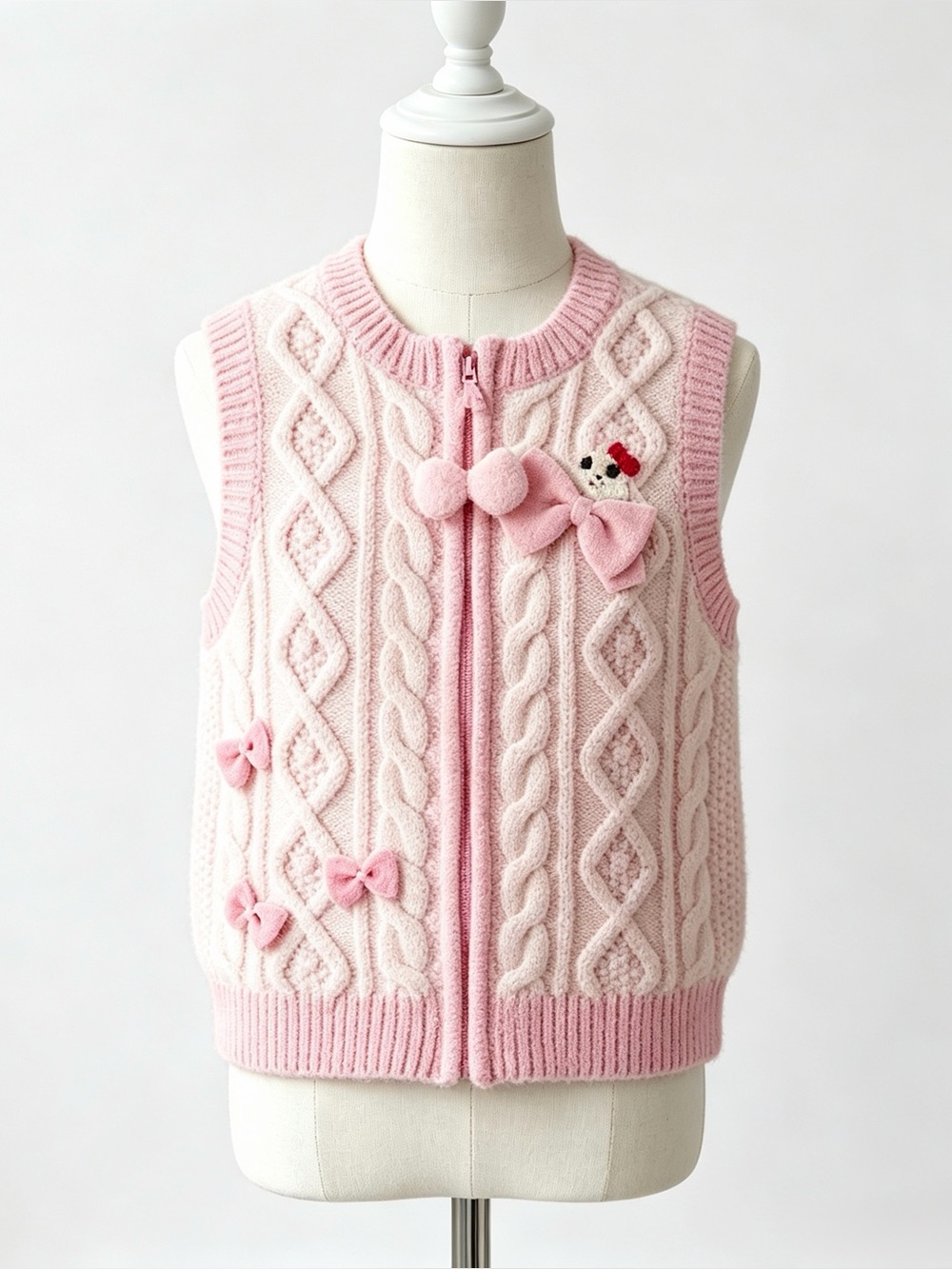 Miki House kids’ wool knit vest, size 100